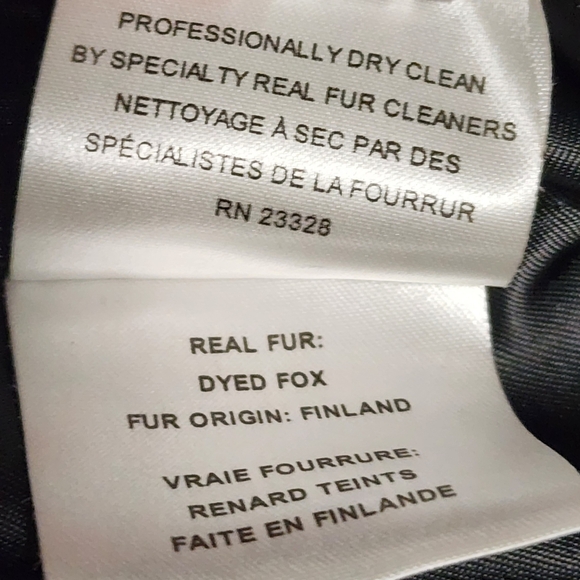 SACHI Lambs Wool REAL FINNISH FOX FUR Trimmed Collar Formal Winter Coat 1X - Picture 9 of 9